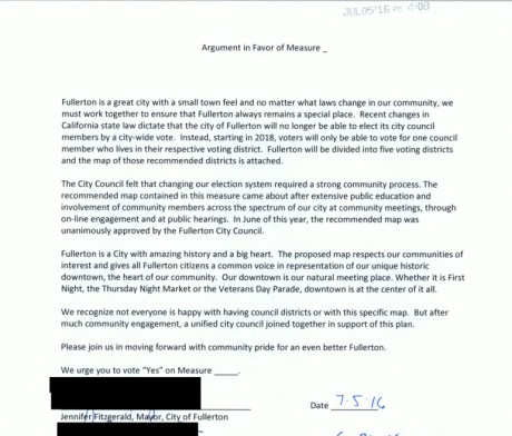 Argument in Favor of District Elections