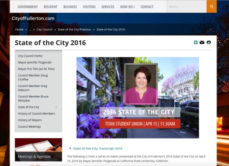 City of Fullerton State of the City