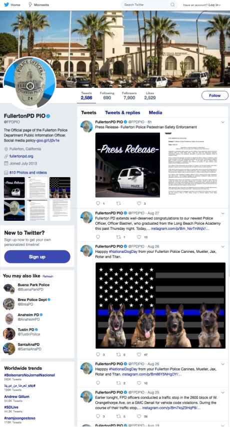 FPDPIO Twitter Feed August 2018